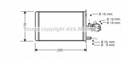 AVA QUALITY COOLING pe6173 -  Теплообменник, отопление салона